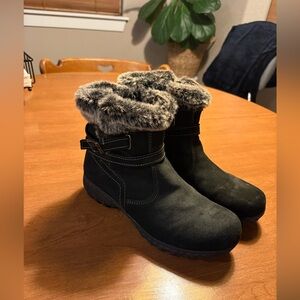 Women's Black Fur-Lined Booties